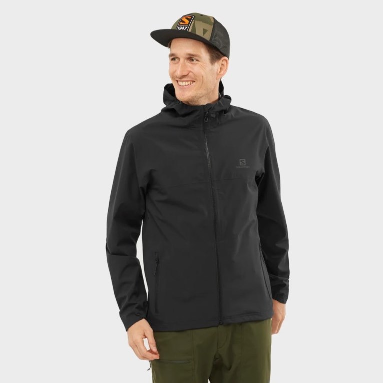 Chaquetas Shell Salomon Essential Impermeables 2.5 L Hombre Negros | MX ESCD209